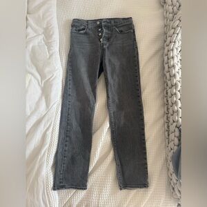 Levi’s wedgie straight black jeans